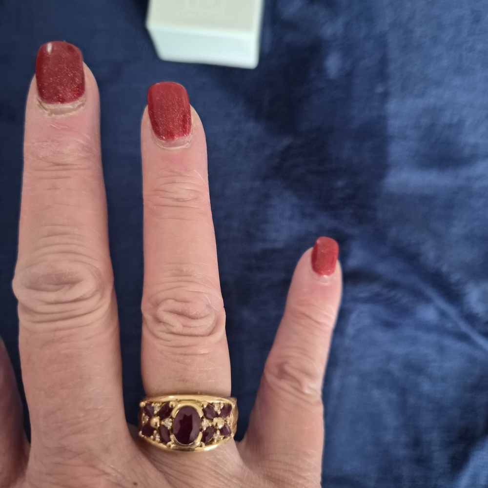 Ross-Simons 10k Gold Ring With Ruby Gemstones - image 5